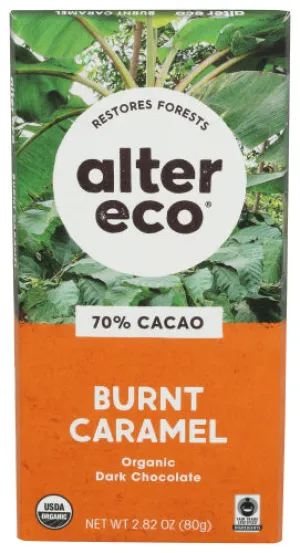 Alter Eco - Chocolate Bar Dark Salted Organic, 2.82 Oz - Pack of 12