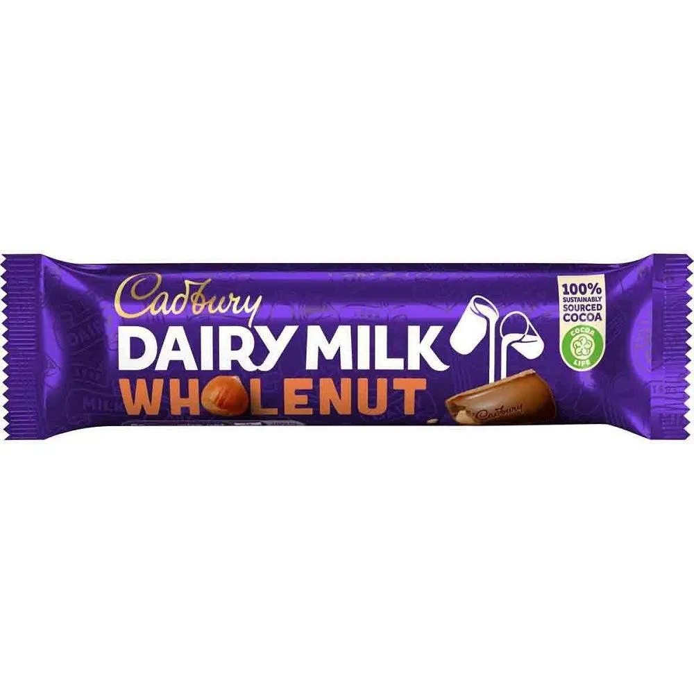 C'bury Dairy Milk Whole Nut Bar 45g