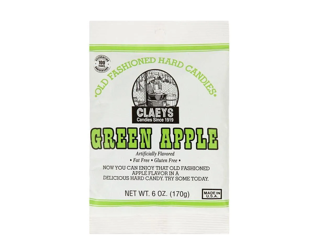 Claeys Green Apple Old Fashion Candy Bag