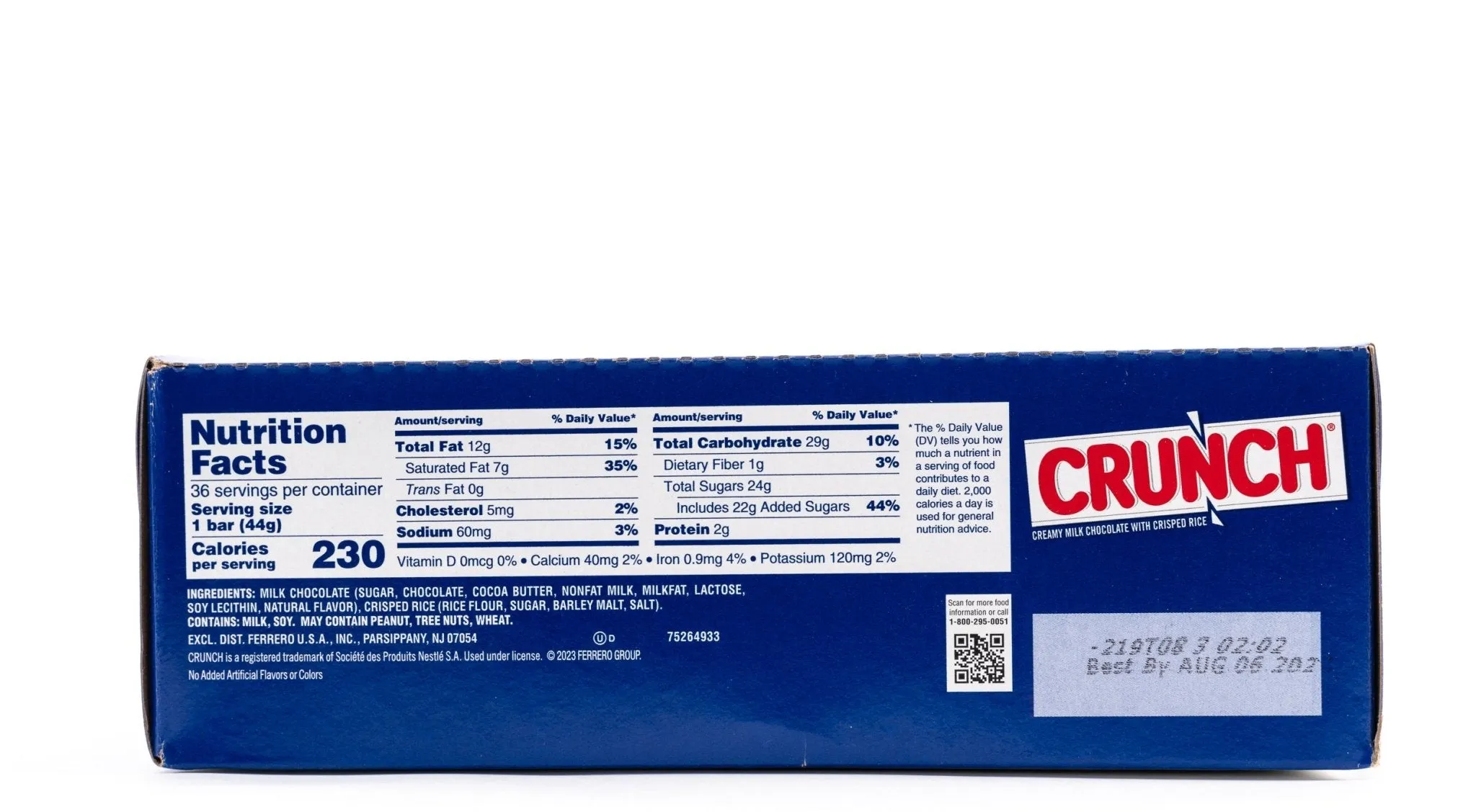 Crunch Creamy Milk Chocolate Candy Bar Bulk Box (1.55 oz, 36 ct.)