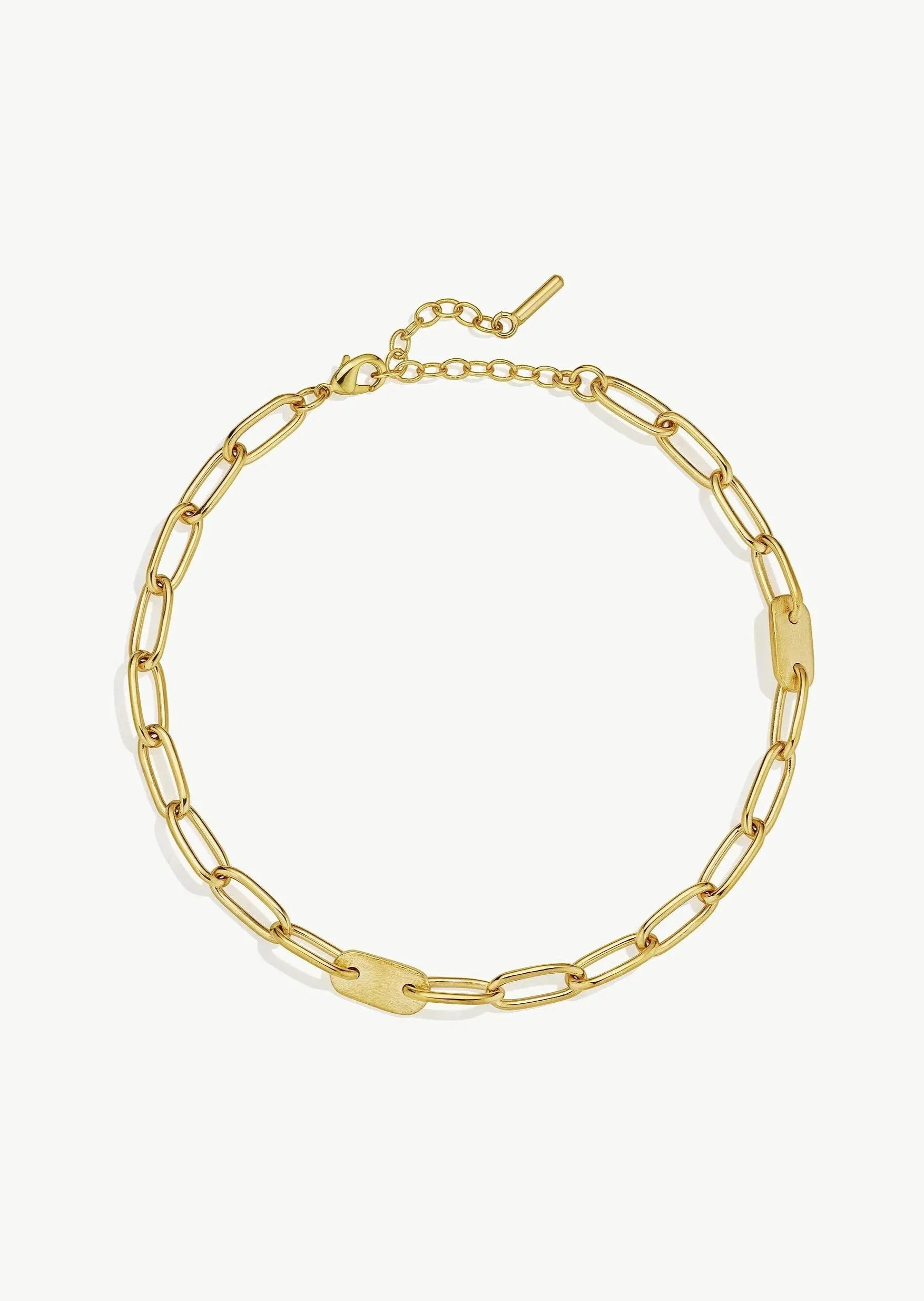 Delicate Ellipse Anklet - Gold