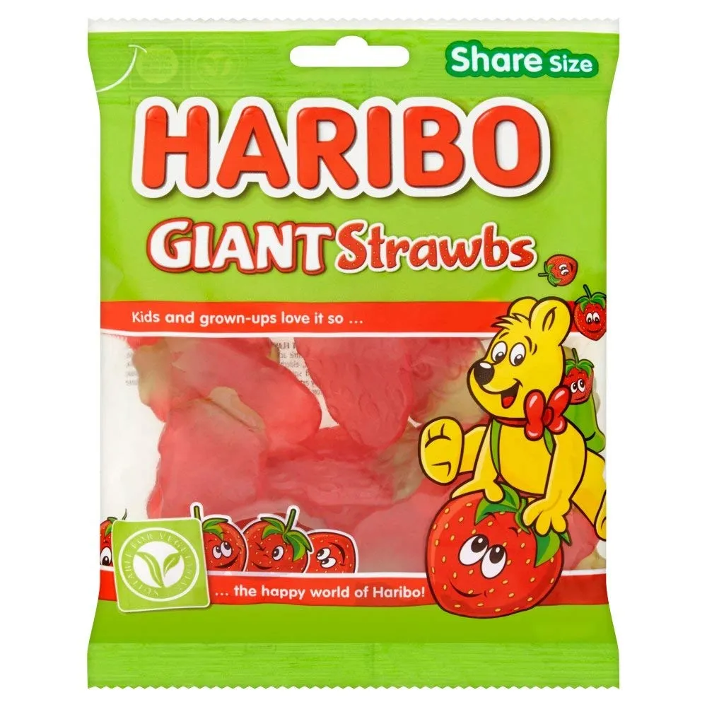 Haribo Giant Strawbs Share Bag 160g