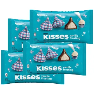 Hershey's Milk Chocolate Kisses w/ Vanilla Frosting Creme (9 oz, 4 Pack)