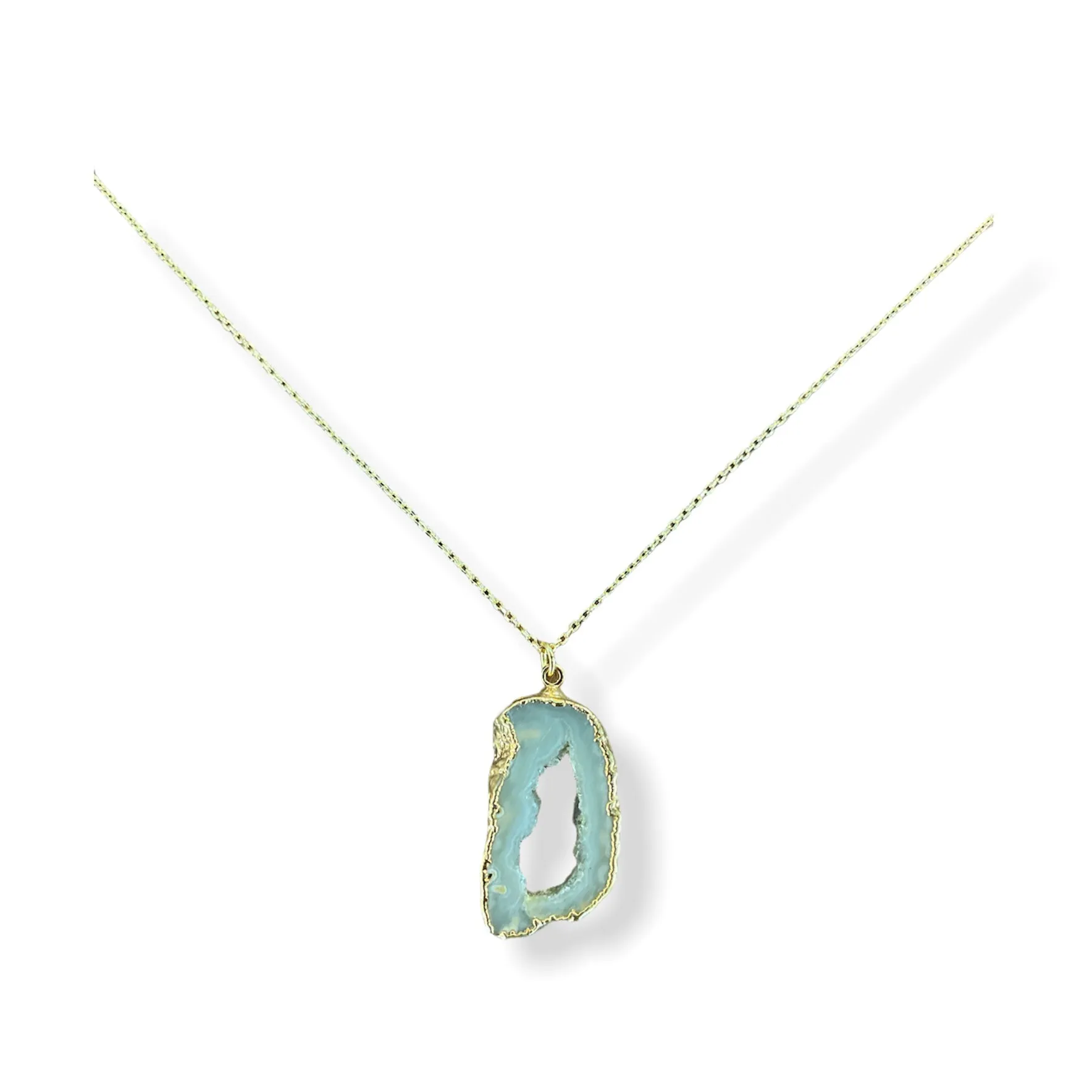 Hollow Druzi Agate Necklace