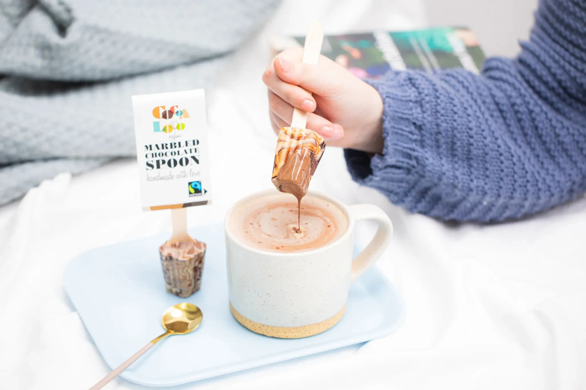 Hot Chocolate Spoon - Marbled Chocolate