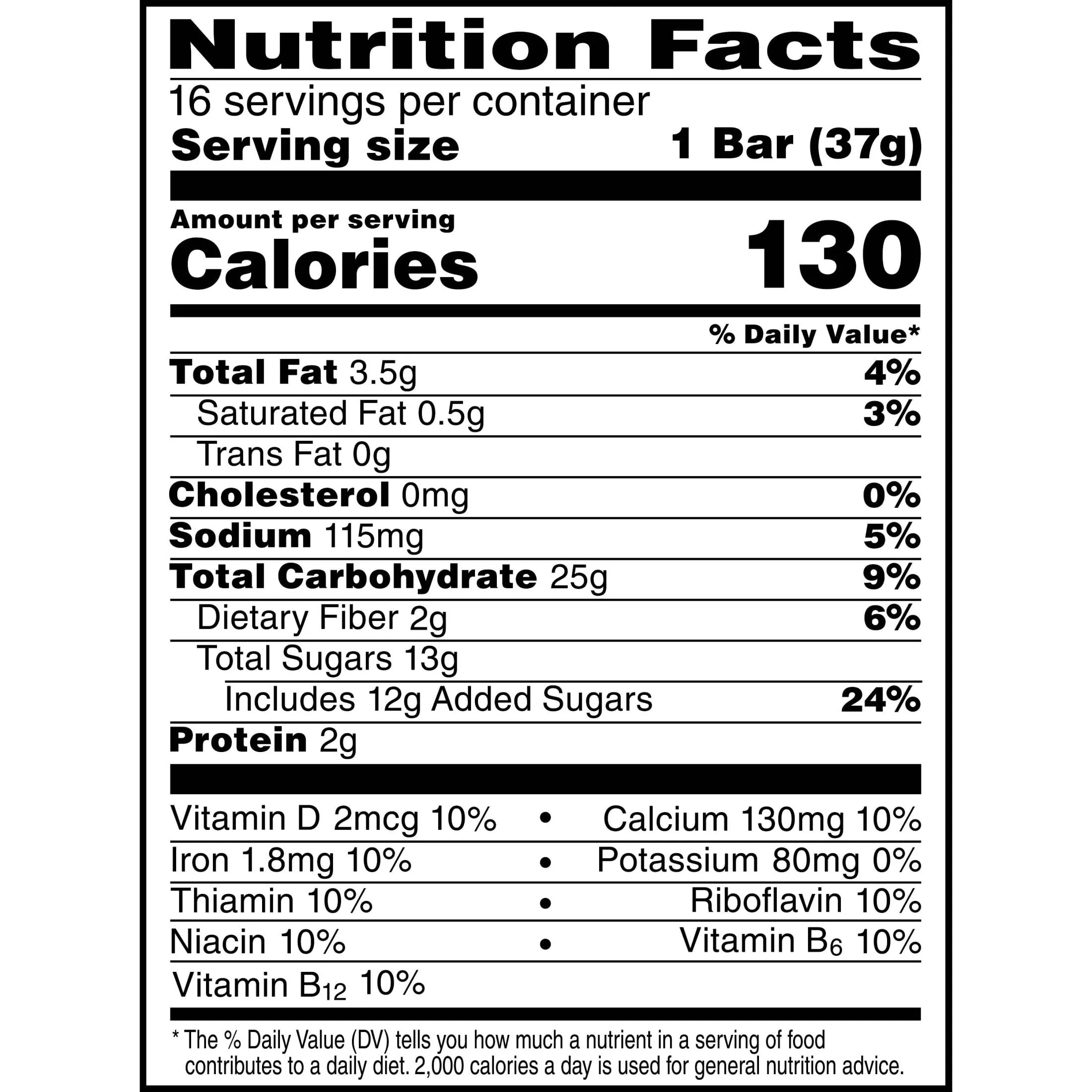 Kellogg's Nutri-Grain Apple Cinnamon Chewy Soft Baked Breakfast Bars, Ready-to-Eat, 20.8 oz, 16 Count