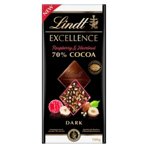 Lindt Excellence 100g Raspberry Hazelnut 70% Cocoa Bar