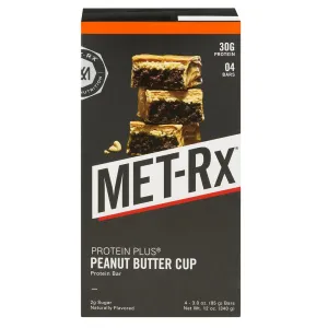 Met-Rx Protein Plus Bar Peanut Butter Cup 50g 4/Box