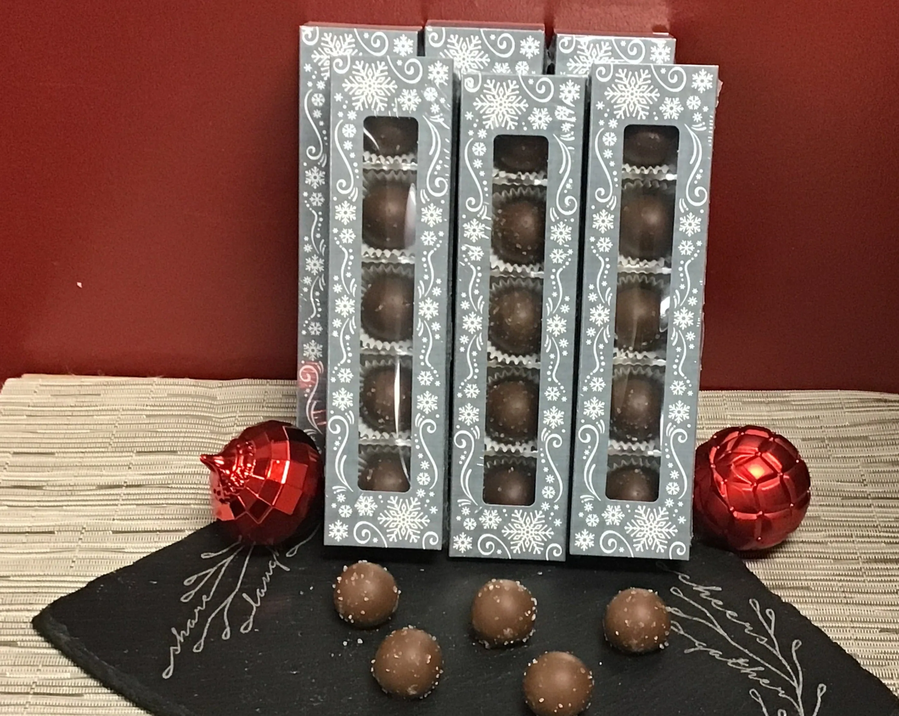 Milk Chocolate Caramel Truffles with Himalayan Salt – 5-Piece Gift Box