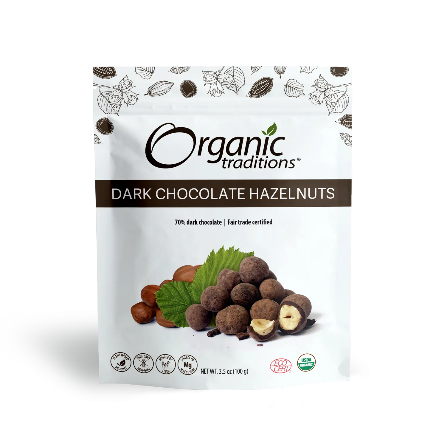 Organic Dark Chocolate Covered Hazelnuts