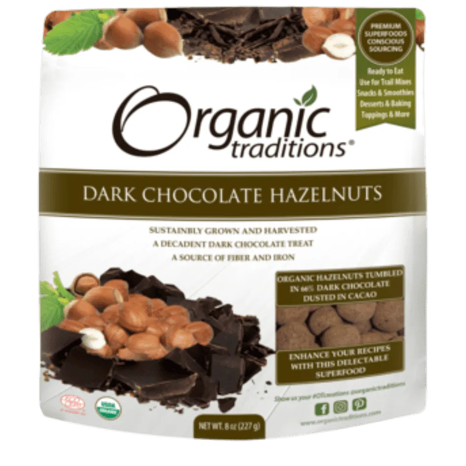 Organic Dark Chocolate Covered Hazelnuts