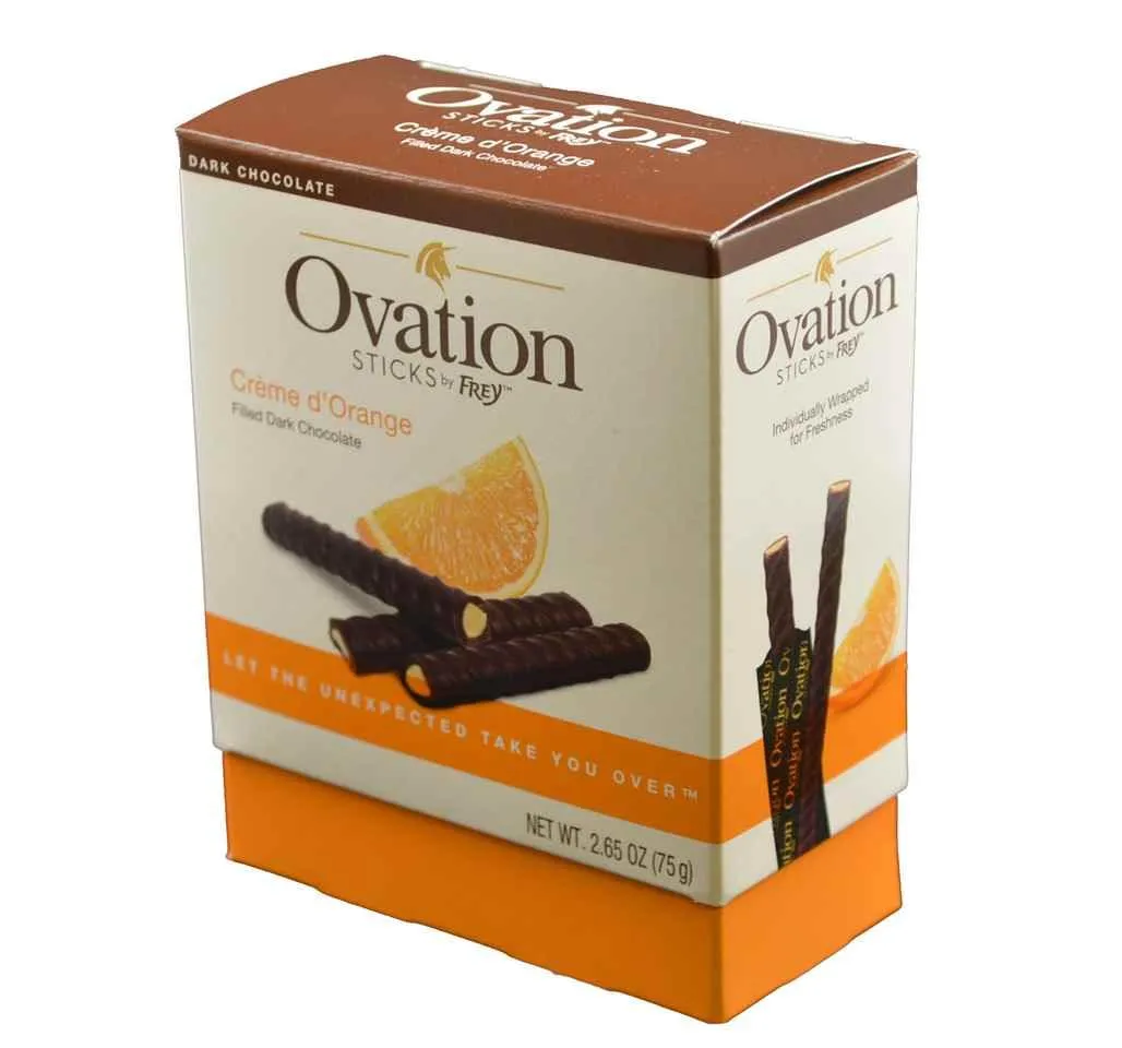 Ovation Orange Dark Chocolate Covered Candy Sticks