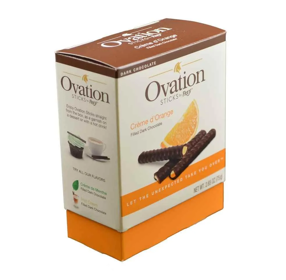 Ovation Orange Dark Chocolate Covered Candy Sticks