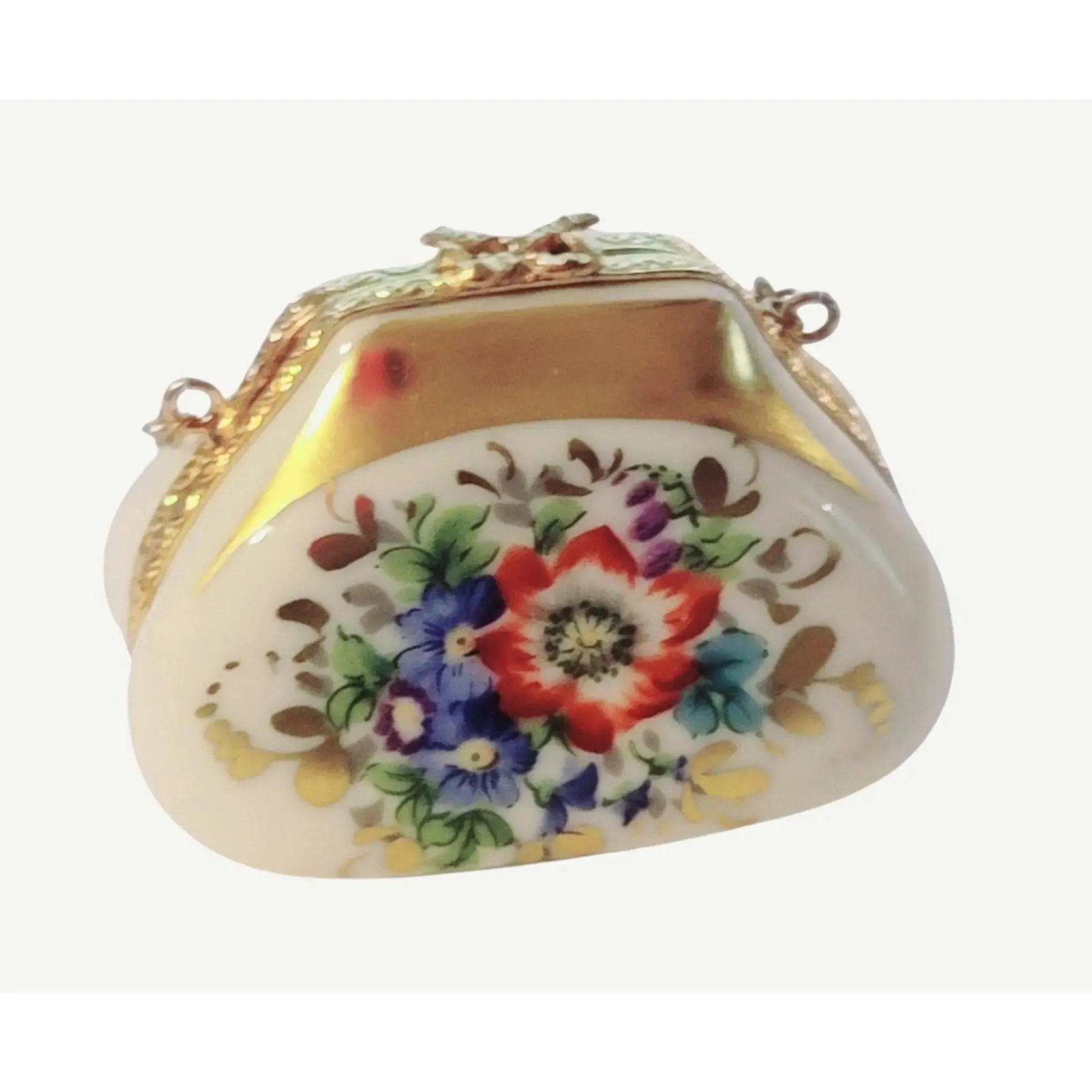 Purse Renhausse Main Antique Flowers Pastel Renhausse Main