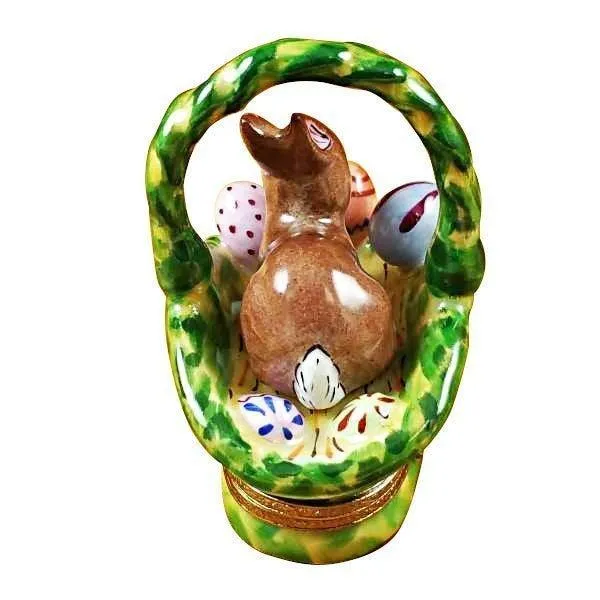 Rabbit Basket with Easter Eggs