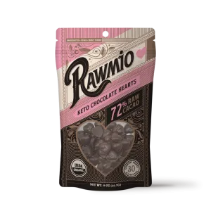 Raw Dark Chocolate Hearts - KETO