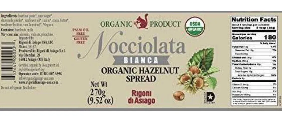 Rigoni di Asiago / Organic White Hazelnut Spread  - 9.52 oz ( Case of 6Jars )