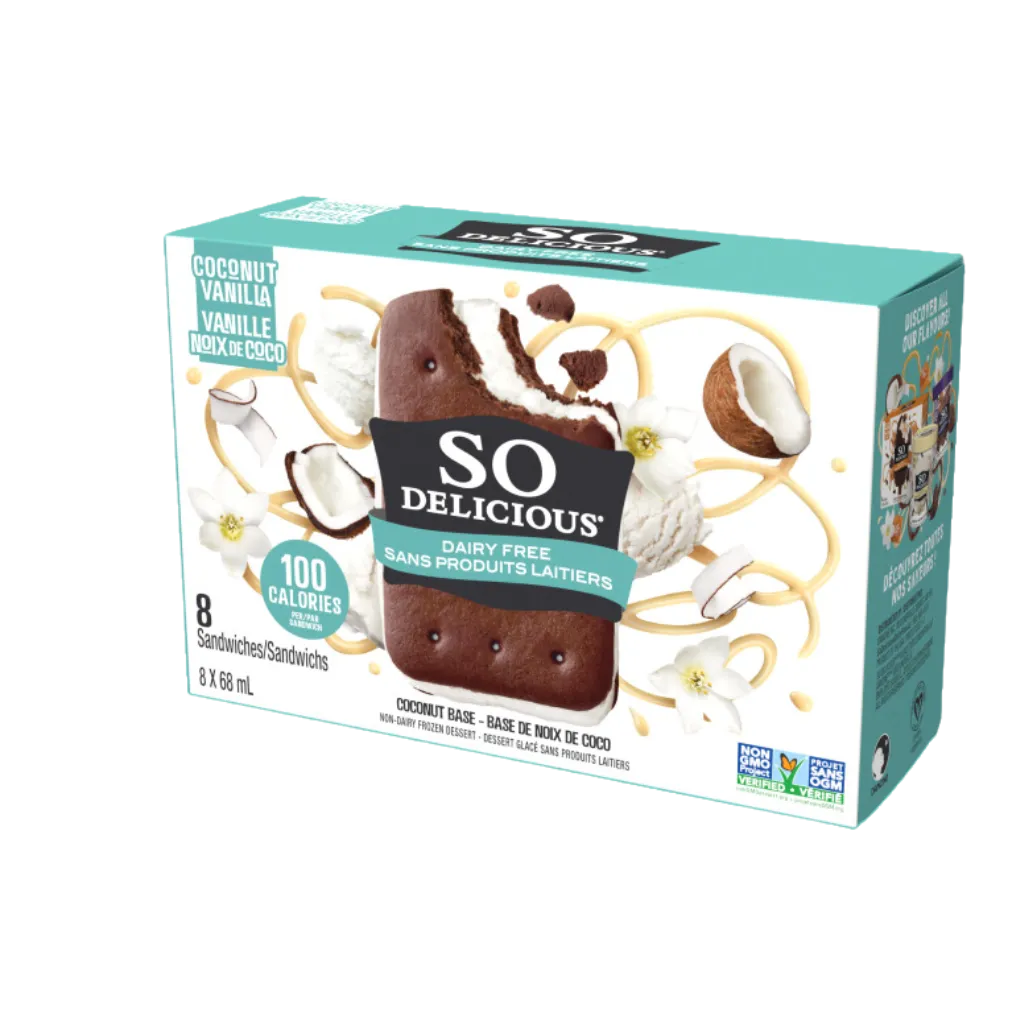 So Delicious - Coconut Original Ice-Cream Sandwiches 8x68ml