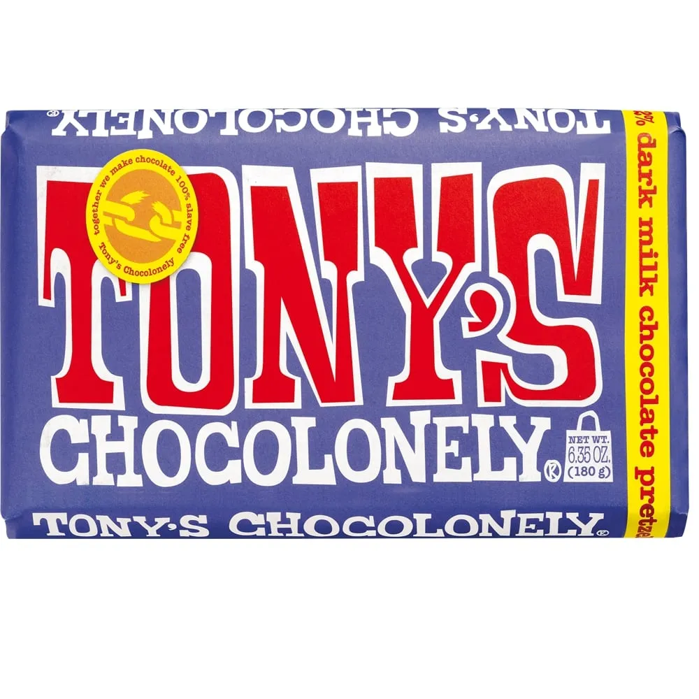 Tony's Chocolonely Dark Milk Chocolate Pretzel Toffee Bar