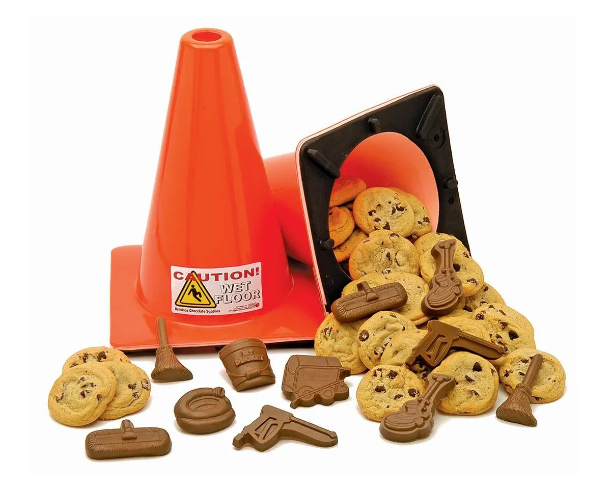 Traffic Cone Chocolate and Cookie Gift