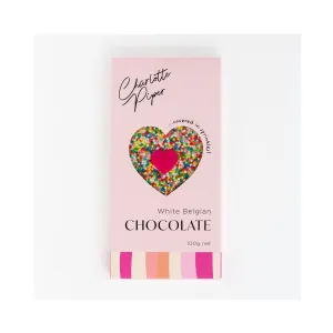 White Chocolate Bar 100g - Sprinkles