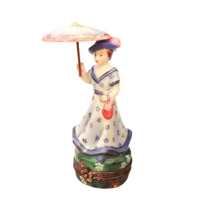 Woman Umbrella Parasol Blue Monet No. 1